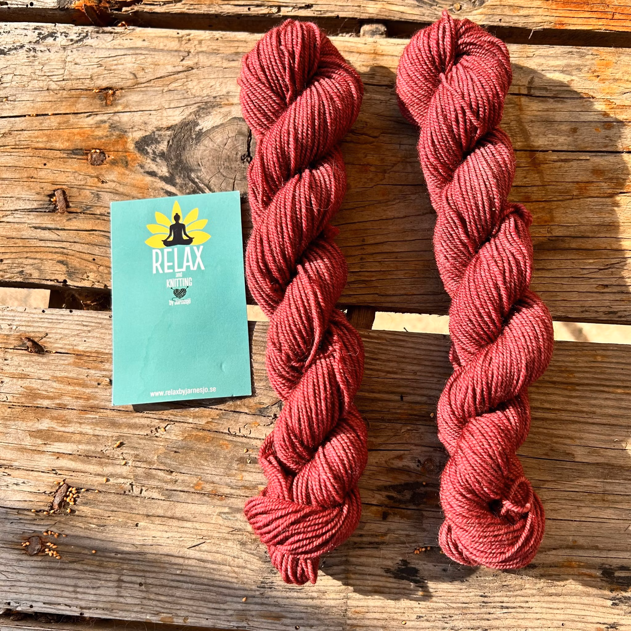 Yak Sock, 20 g, handfärgat. Bordeaux
