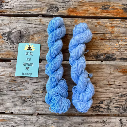 Alpacka Sock, 20 g, baby blå