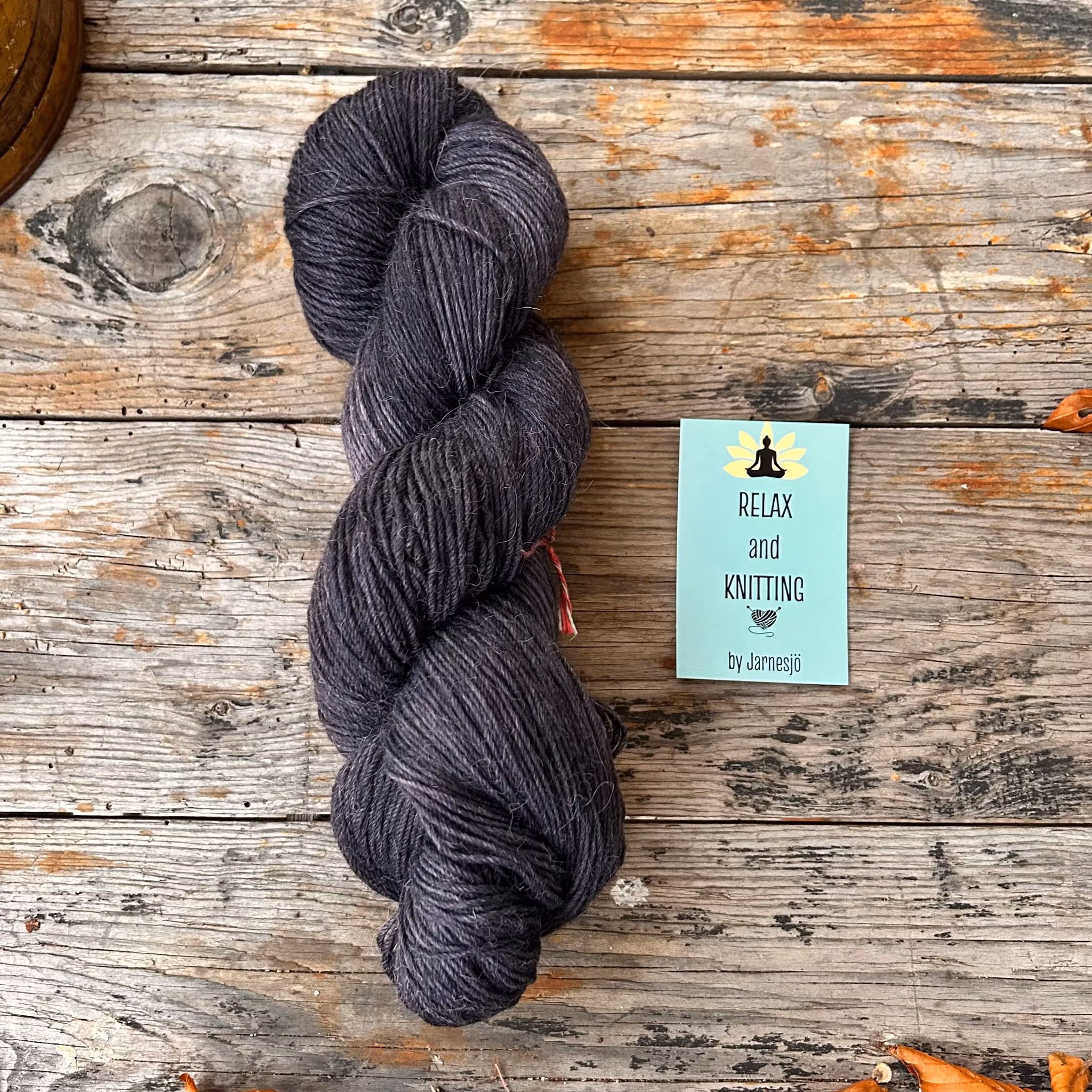 Alpacka Sock, 100 g, handfärgat, nästan svart