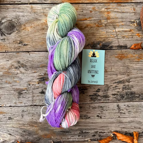 Alpacka Sock, 100 g, handfärgat, färgglatt