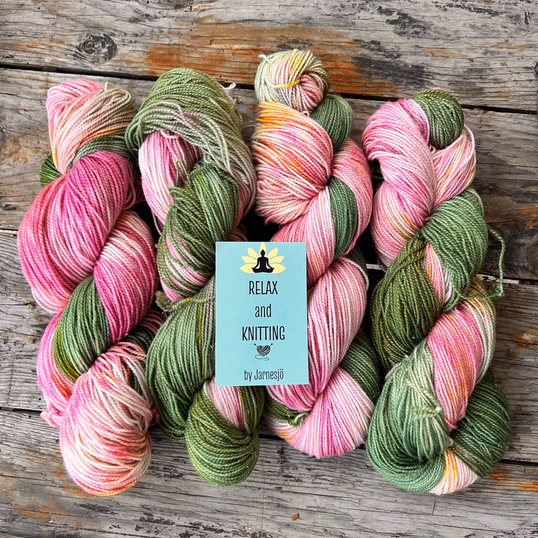 Handfärgatgarn, Silver Sparkle Sock, 100g