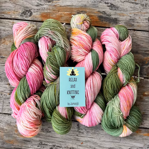 Handfärgatgarn, Silver Sparkle Sock, 100g