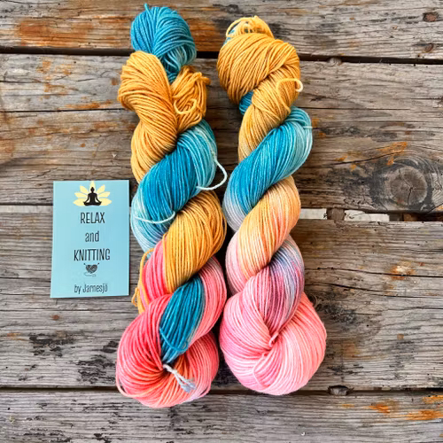 Handfärgat, Merino Sock. 50 g