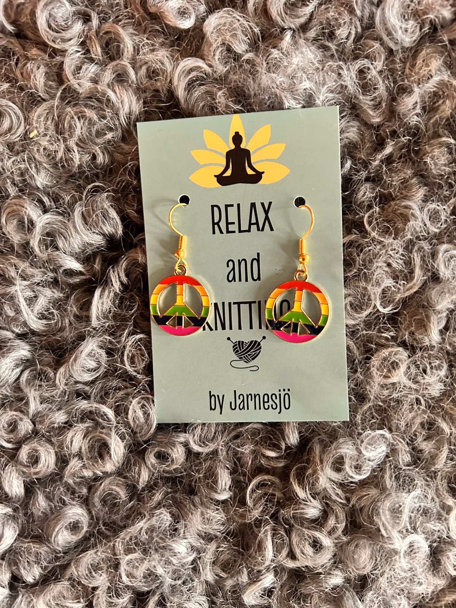 Örhängen, PEACE, flerfärgade