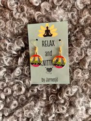 Örhängen, PEACE, flerfärgade