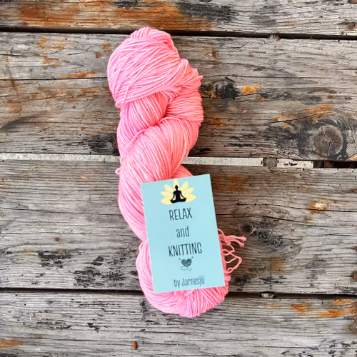 Handfärgat, Merino Sock. 100 g, ballerina pink