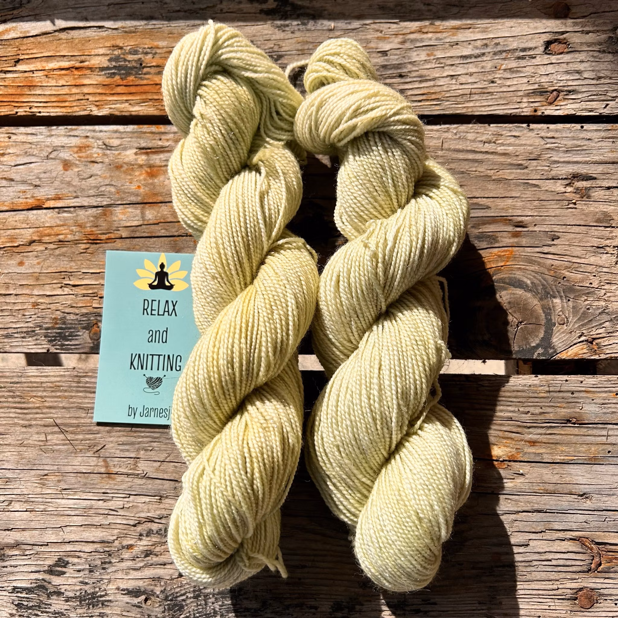 Handfärgat garn, Silver Sparkle Sock, 50g, pistasch