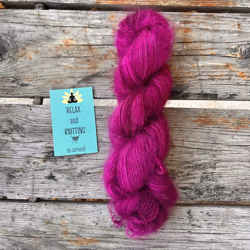 Handfärgat,  Kid Mohair/Silk , 50 g, lila