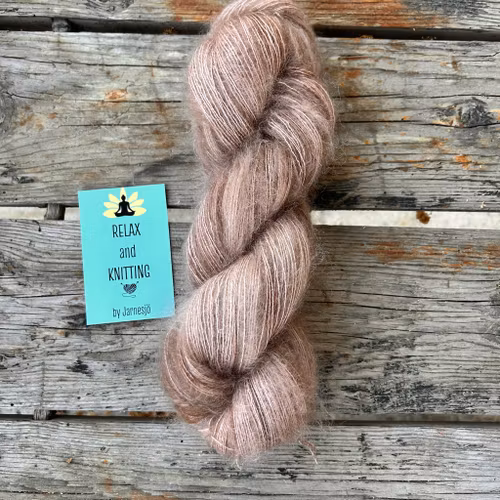 Handfärgat,  Kid Mohair/Silk , 50 g, nougat
