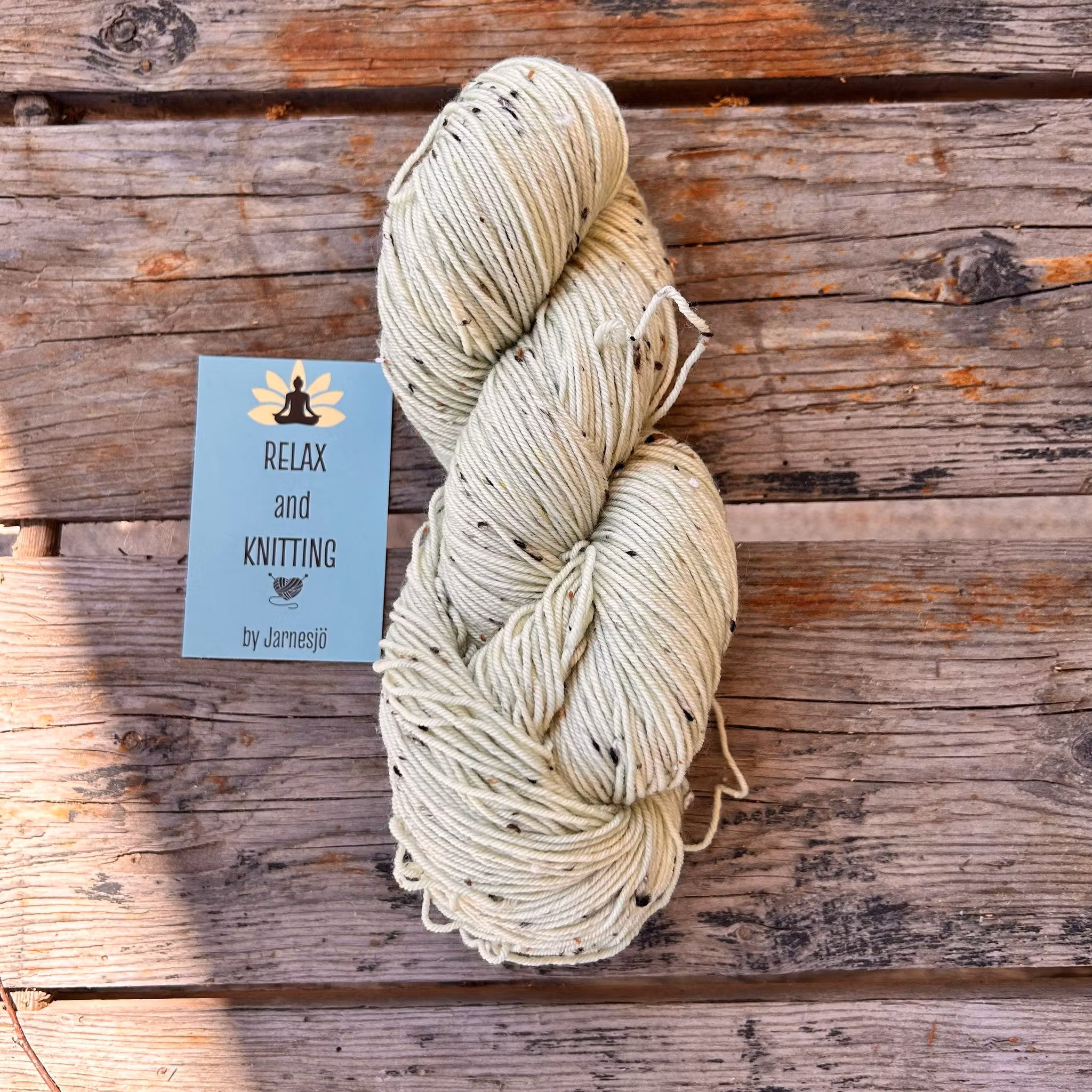 Handfärgat, Merino Tweed Sock, 100 g, Pistage, fingerring