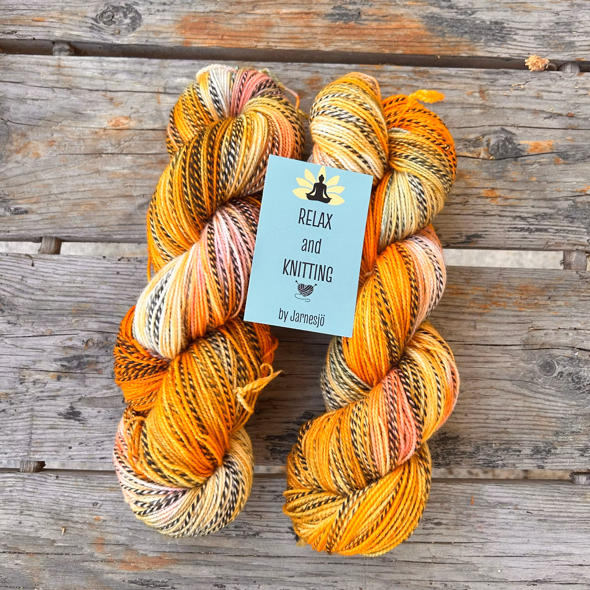 Zebra Sock, 100 g, orange flerfärgat , handfärgat