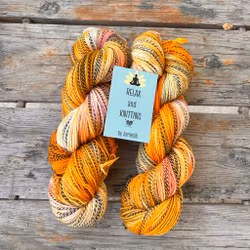 Zebra Sock, 100 g, orange flerfärgat , handfärgat