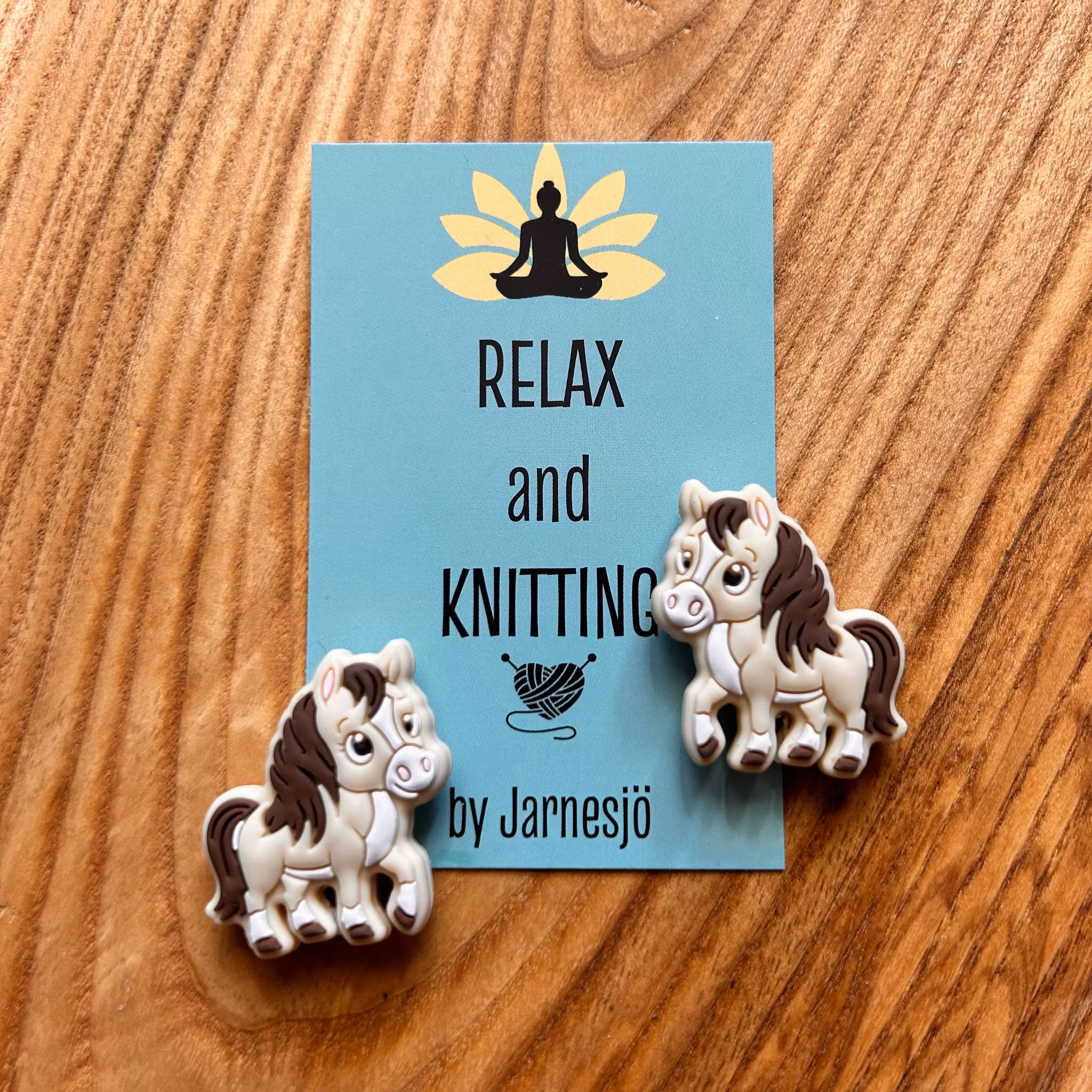 Stickstoppers, häst, beige