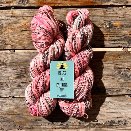 Zebra Sock, 100 g, rosa, handfärgat