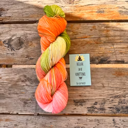 Handfärgat, Merino Sock, 100 g, vattenmelon
