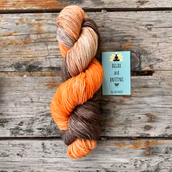 Handfärgat garn, Bronze Sparkle Sock, 100 g, blå/grönt