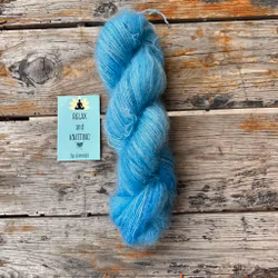 Handfärgat,  Kid Mohair/Silk , 50 g, turkos