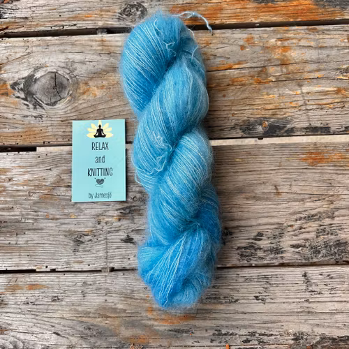 Handfärgat,  Kid Mohair/Silk , 50 g, turkos