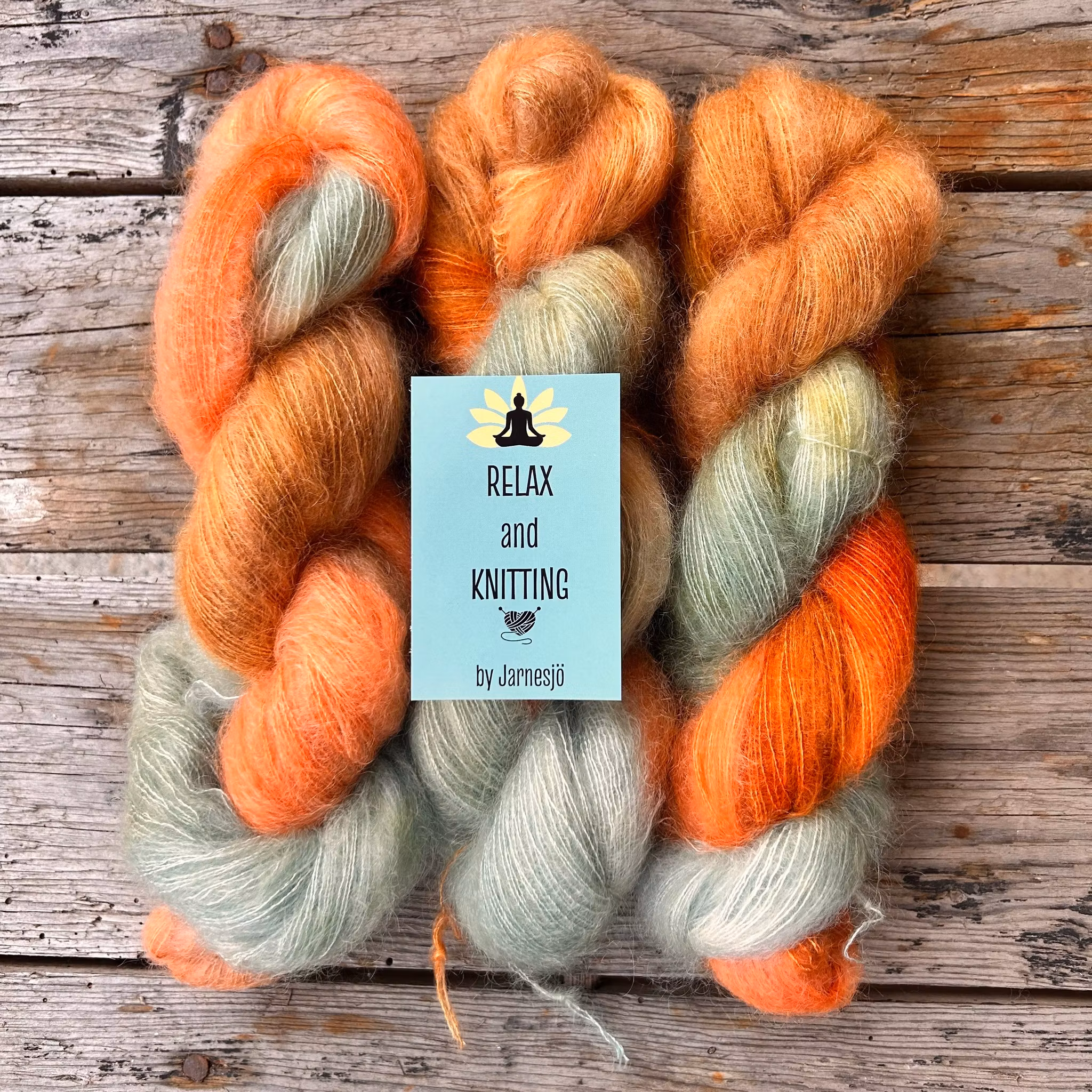 Handfärgat,  Kid Mohair/Silk , 50 g, flerfärgat