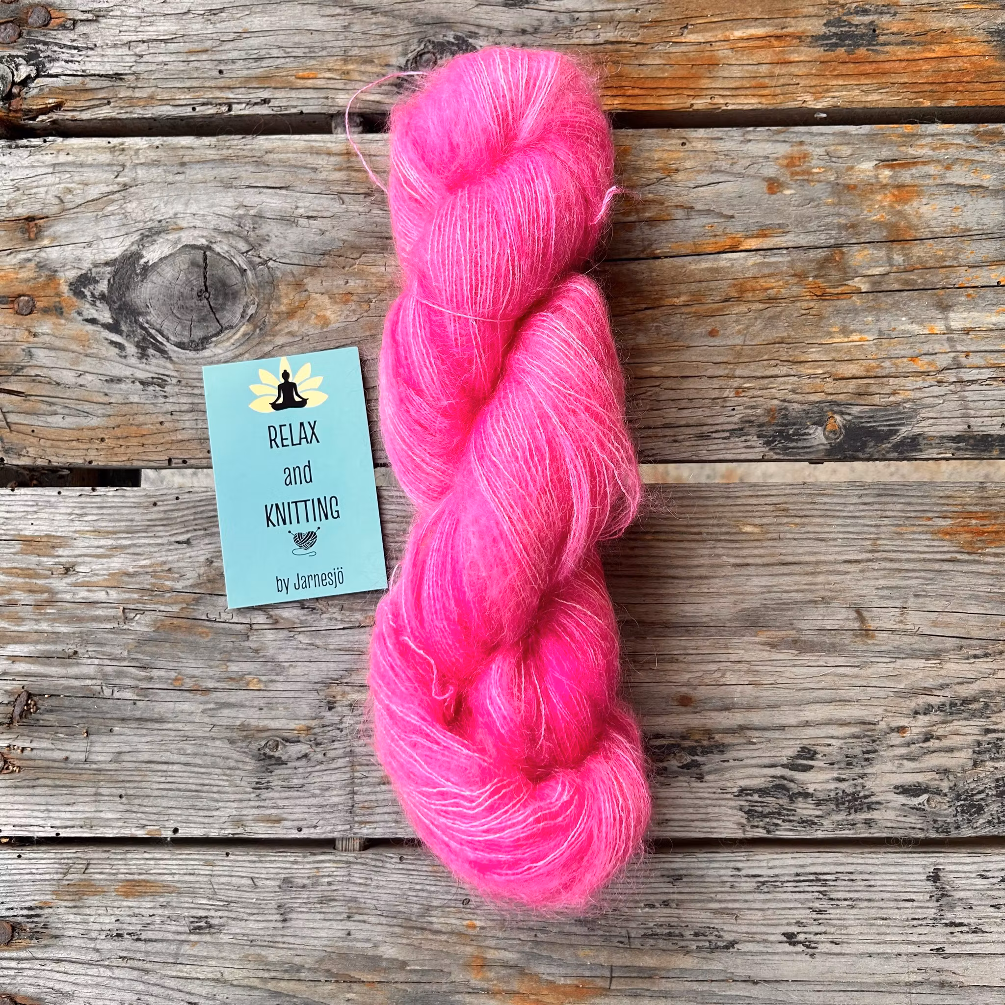 Handfärgat,  Kid Mohair/Silk , 50 g, rosa