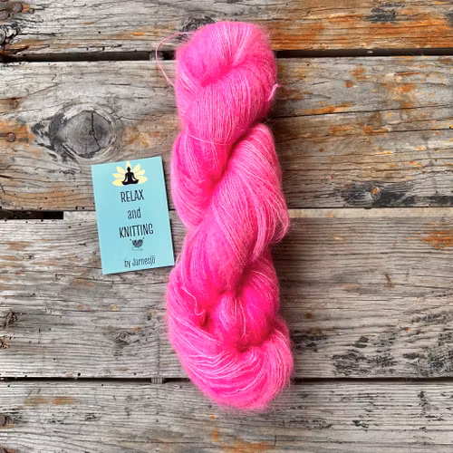 Handfärgat,  Kid Mohair/Silk , 50 g, rosa