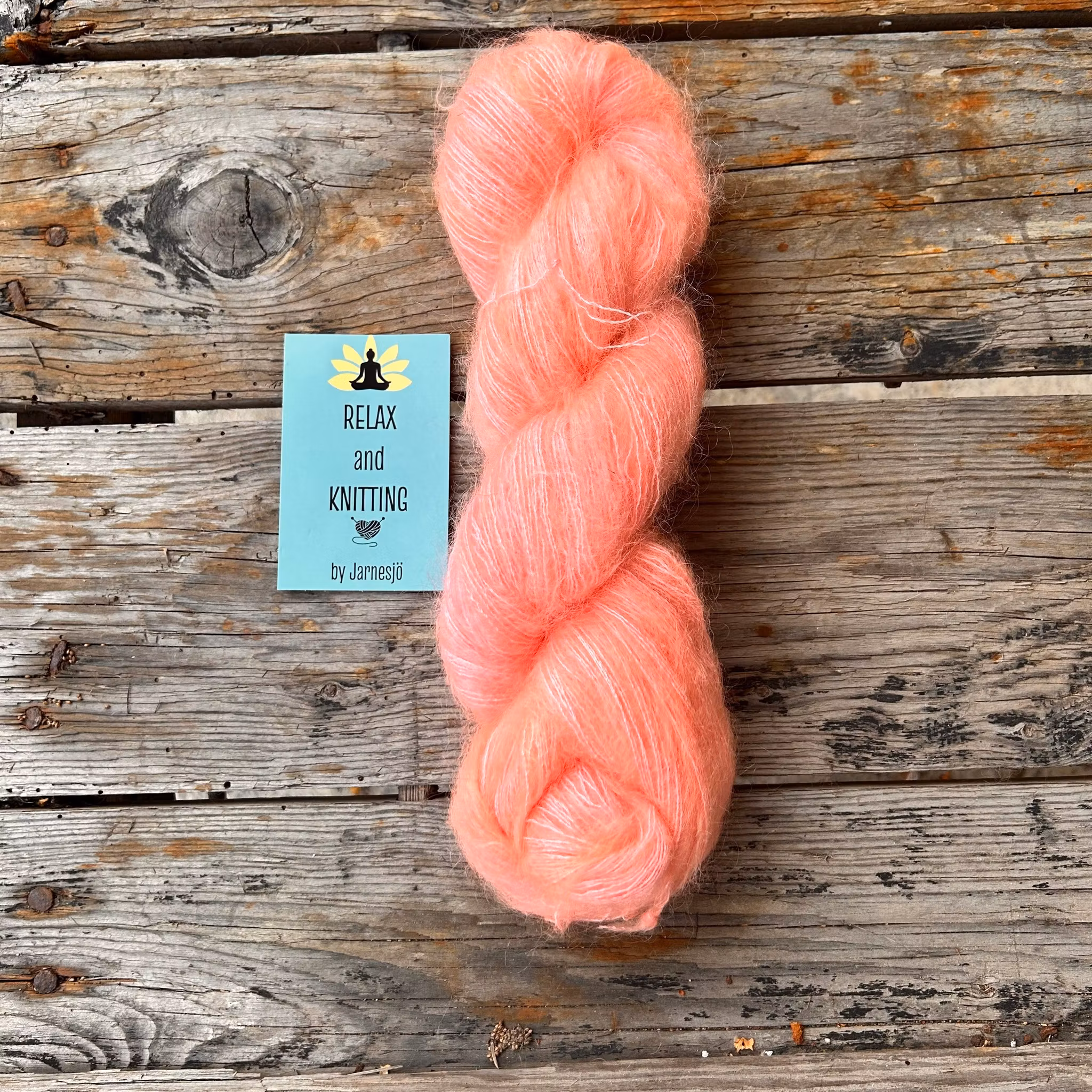 Handfärgat,  Kid Mohair/Silk , 50 g, aprikos