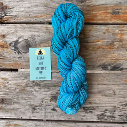 Zebra Sock, 100 g, turkost, handfärgat