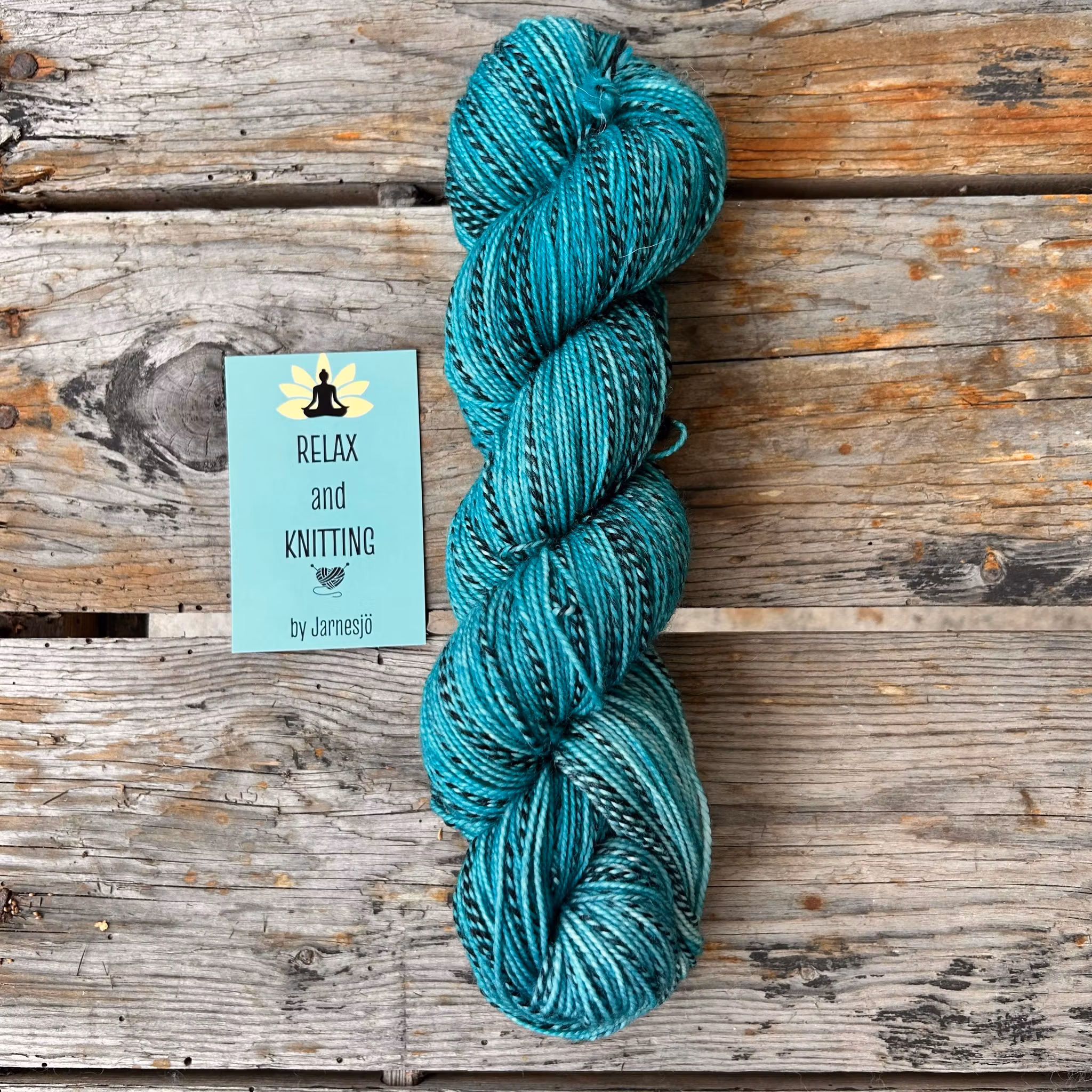 Zebra Sock, 100 g, petroleum , handfärgat