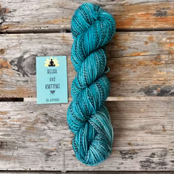 Zebra Sock, 100 g, petroleum , handfärgat
