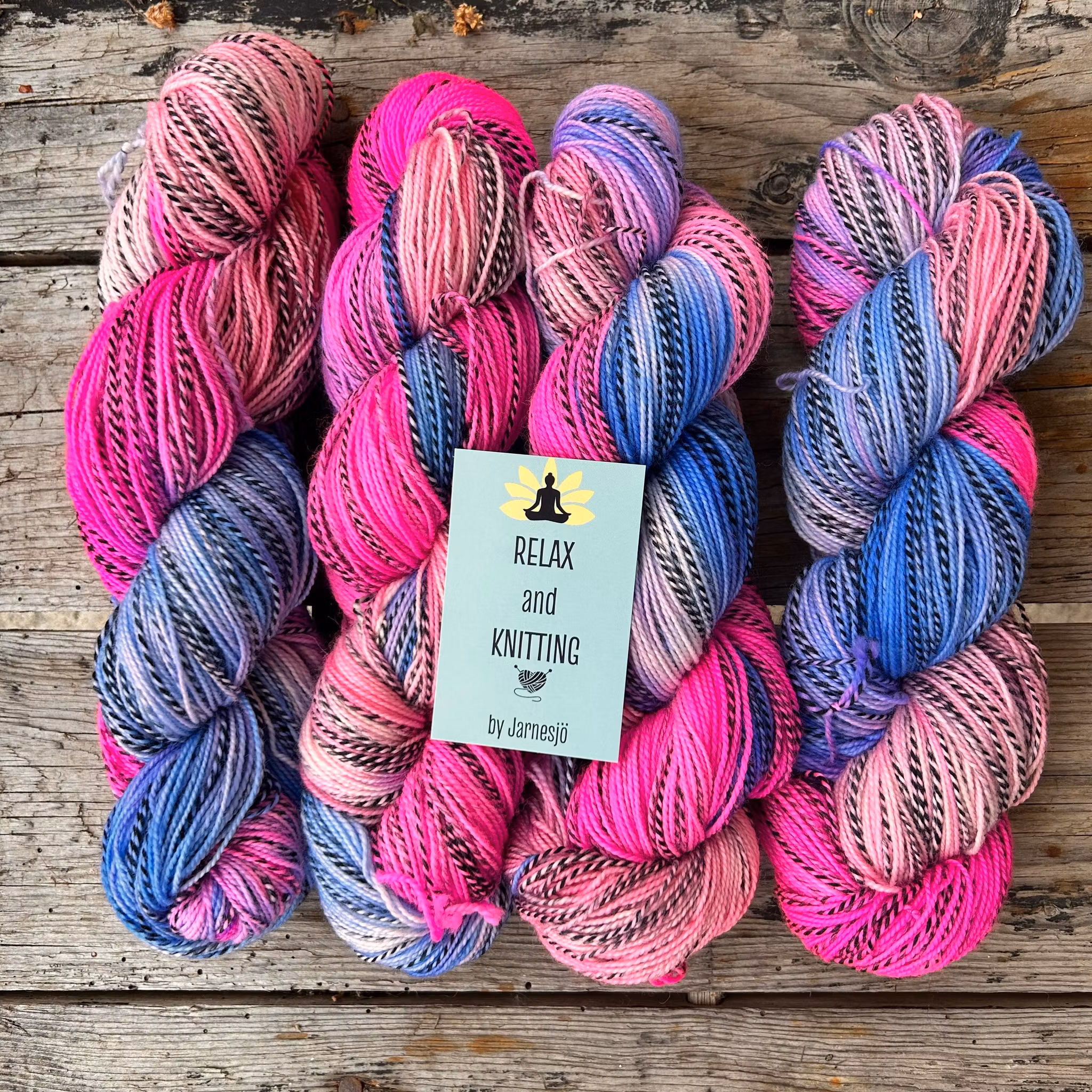 Zebra Sock, 100 g, flerfärgat cerise , handfärgat