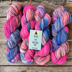Zebra Sock, 100 g, flerfärgat cerise , handfärgat