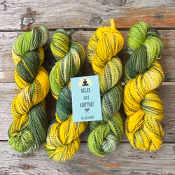 Zebra Sock, 100 g, flerfärgat grön, handfärgat