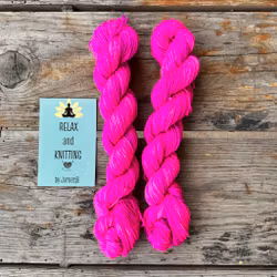 Handfärgat garn, Merino Sock, 20 g, cerise