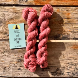Handfärgat garn, Merino Sock, 20 g, ljung