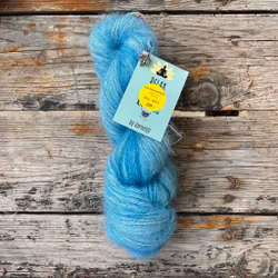 Handfärgat garn,  Kid Mohair/Silk , 50 g, ljusblå