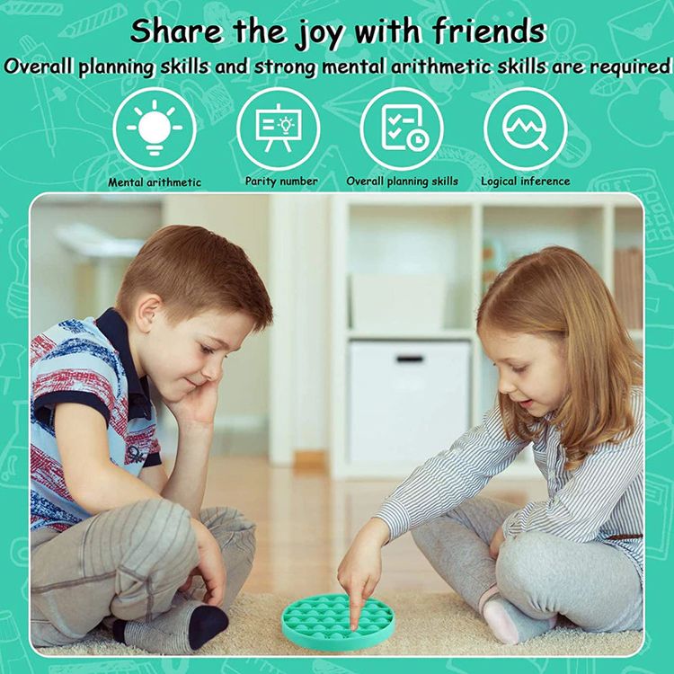 2-pack Pop It Fidget Toy Rund CE Godkänd