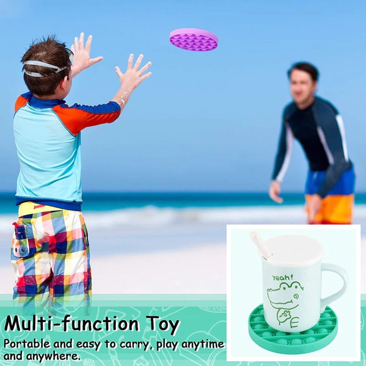 2-pack Pop It Fidget Toy Rund CE Godkänd