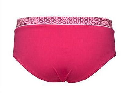 Bikinitrosa i Sloggis smultronfärg