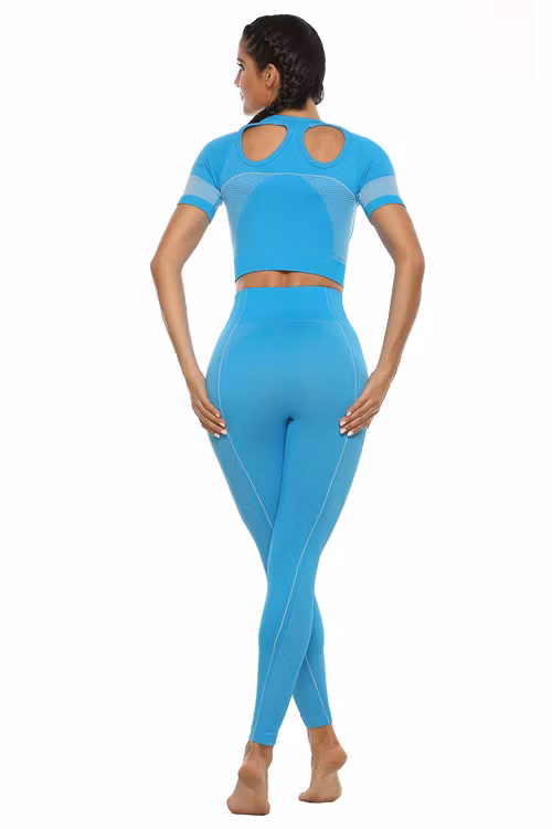 Träningstights Yoga Leggings Blå
