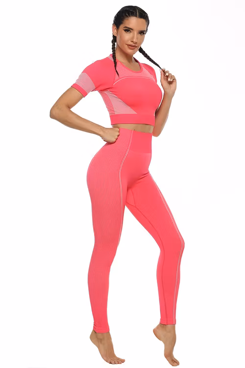 Träningstights Yoga Leggings Rosa