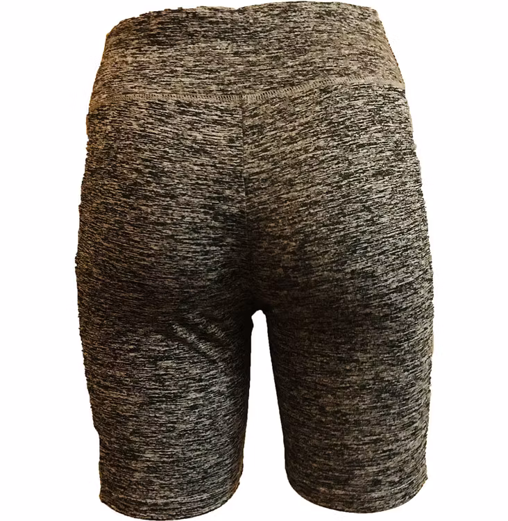 Grå elastiska Träningsshorts fickor på båda sidorna