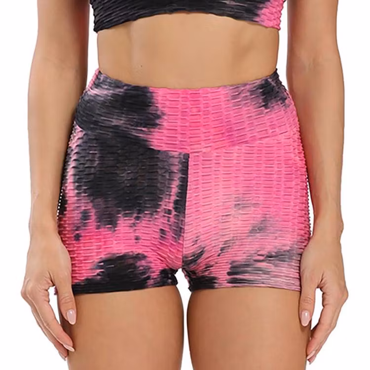 Svart Rosa Shorts Tie Dye