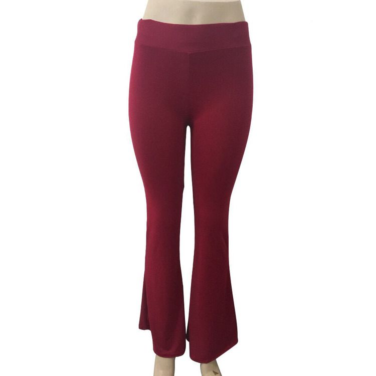 Röda Leggings med vida ben