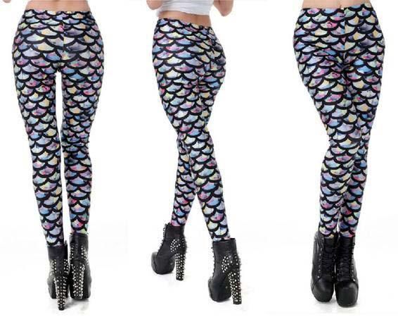 Sjöjungfru Mermaid Leggings