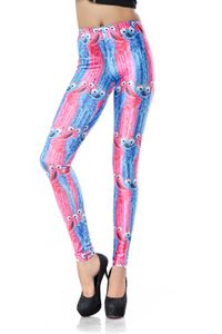 Rosa och Blå Monster Leggings