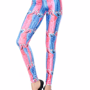 Rosa och Blå Monster Leggings