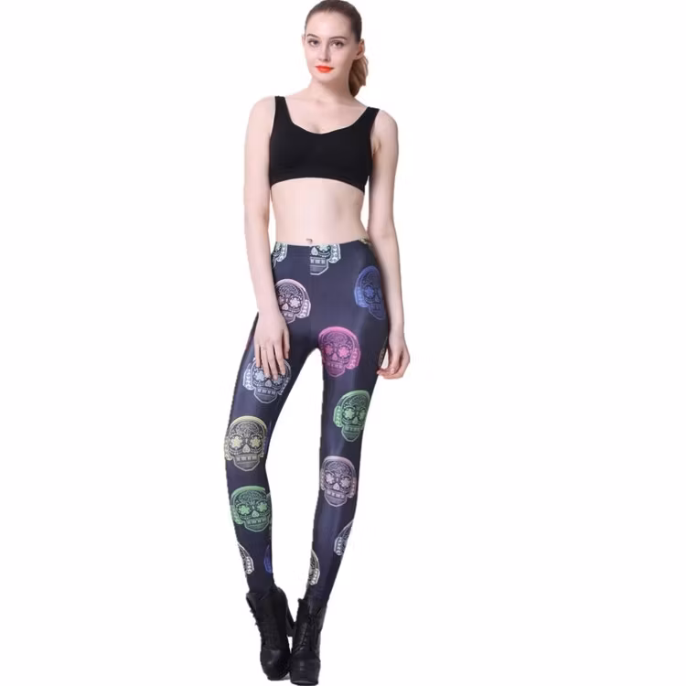 Dödskalle med Hörlurar Leggings