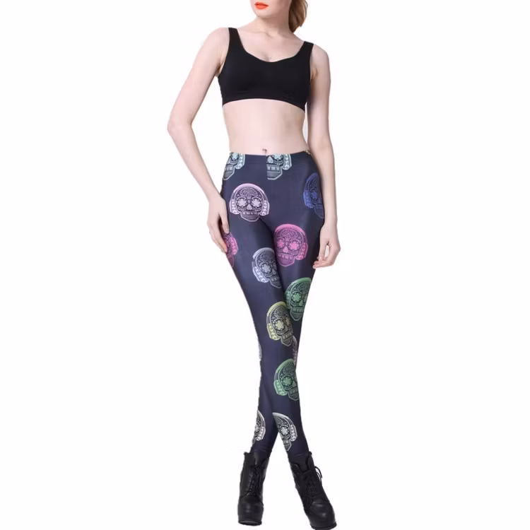 Dödskalle med Hörlurar Leggings
