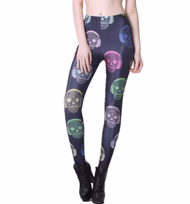 Dödskalle med Hörlurar Leggings