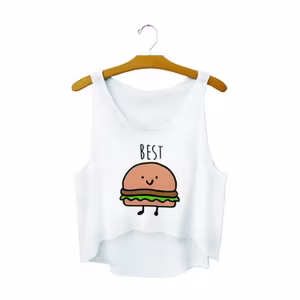 Bästa Hamburgaren Crop Topp